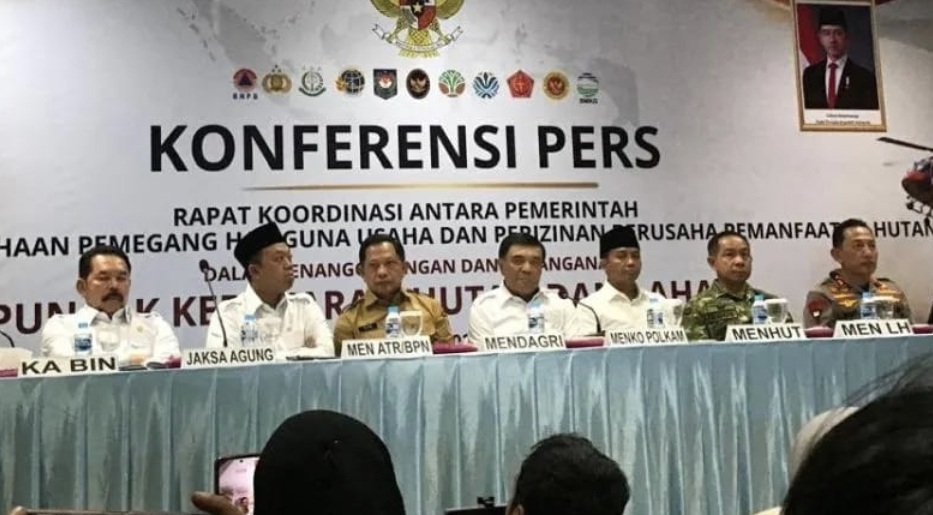 Gambar penegakan hukum kasus kebakaran hutan dan lahan di Indonesia